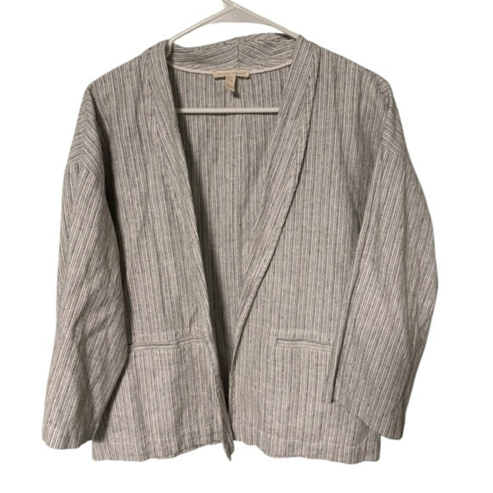 Eileen Fisher Gray Shawl Collar Blazer